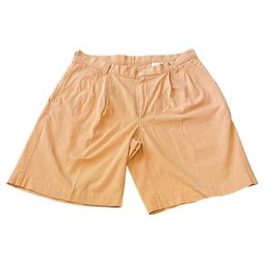 Bills Khakis Mens 34 Peach Orange Pleated Cotton Twill Shorts Made in USA